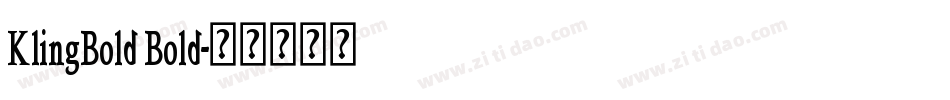 KlingBold Bold字体转换